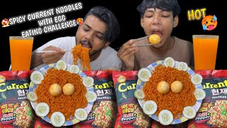 SPICY CURRENT NOODLES WITH EGG🥵❤️ CHEATING VAYO CHALLANGE MA😡 PRADEEP DARNAL [upl. by Nalyak]