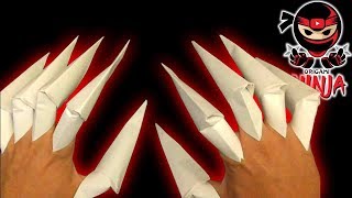 How to make Paper Claws EASY Origami hobby [upl. by Ymassej914]