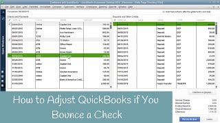 How to adjust QuickBooks if you Bounce a Check [upl. by Quintina833]