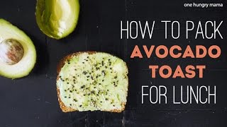 How to pack avocado toast for school lunch [upl. by Darla]