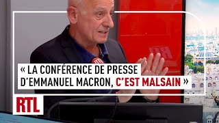 JeanMichel Aphatie  quotLa conférence de presse dEmmanuel Macron cest malsainquot [upl. by Ona]