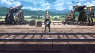 Shingeki No Kyojin Attack On Titan Episode 4 ending scene  The collosal titan attacks [upl. by Grados]