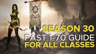 Diablo 3  Season 30 Fast Leveling Guide All Classes [upl. by Jer466]