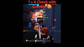 Impossible 1v4 Clutch with Magical grenade 😱 shorts freefire monsterff shortsfeed [upl. by Patrizia55]