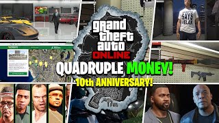 10 Year Anniversary UPDATE in GTA Online  4x MONEY WEEKLY UPDATE DISCOUNTS AND MORE [upl. by Tamis467]