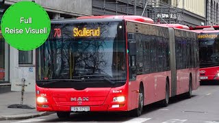 Oslo Ruter 70 Full Route Journey Visual Skullerud to Nationaltheatret  DP76164 5059 [upl. by Ayita871]