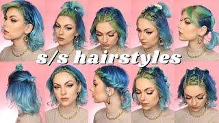 10 EASY HAIRSTYLES FOR SHORT HAIR for Spring Summer 2021 [upl. by Amliw]