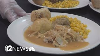 Salvation Army serves Thanksgiving meal [upl. by Ahtibbat]