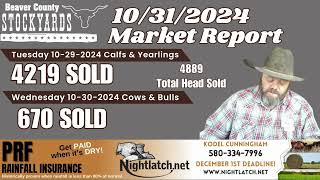 10312024 Cattle Market Report [upl. by Schreib3]