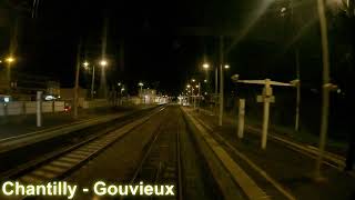 Cab Ride RER D Creil à Corbeil  Essonnes via Evry Courcouronnes SemiDirect Nuit [upl. by Alvie873]