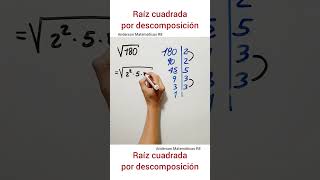 Raíz cuadrada por descomposición en factores primos [upl. by Anoyk233]