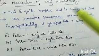 Mechanism of Self Incompatibility in Plant Breeding by Ritikas Tutorial [upl. by Collar903]