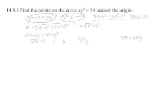 LM3 The Method of Lagrange Multipliers and a 2D example [upl. by Alger]