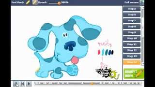 How to draw Blue from Blues Clues [upl. by Kurt]