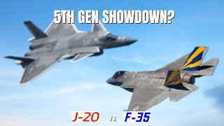 US F35 vs Chinese J20 Showdown in the East China Sea [upl. by Eidnas]