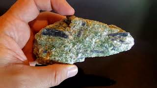 20464 Kyanite amp Fuchsite from Tustna Island Aure Møre og Romsdal Norway [upl. by Benis]