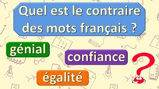 Jouez avec les antonymes des mots français  Contraire [upl. by Nus103]