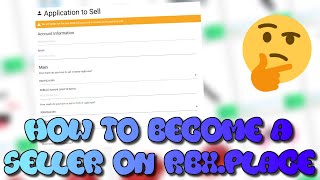 How to become a seller on RBXPlace [upl. by Ennovoj324]