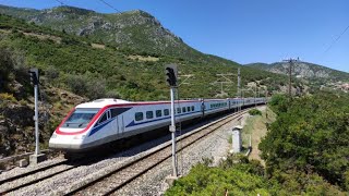 ETR 470 Pendolino and other trains in Northern Attica Greece 4K 60FPS [upl. by Jessika]