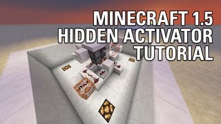 Minecraft 15 Hidden Activator Switch — Redstone Tutorial [upl. by Nelyk]