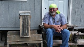 Transfering Bees From The Spare Trap They Moved Into [upl. by Jenifer]