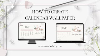 How to Create a Desktop andor Laptop Wallpaper Calendar using Canva CanvaTips CanvaTutorial [upl. by Enirtak]