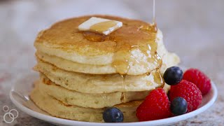 Best Buttermilk Pancakes Recipe  Light and Fluffy [upl. by Nirtak]