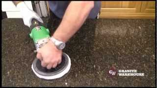 How to Re Polish a Granite or Engineered stone top  MB Stoncare MB 20 [upl. by Epilif]