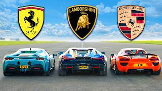 Lamborghini Revuelto vs Ferrari SF90 vs Porsche 918 CORRIDA DE ARRANCADA [upl. by Ludwig376]