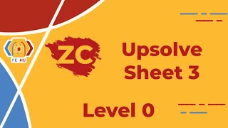 ZC Div 3  Level 0 2025  Upsolve Sheet 3  Arrays amp Strings [upl. by Eus]