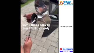 22quot 4Blade Propeller  Easy as Jam Suzukiready natalpowerboats suzukipropeller [upl. by Hedveh]