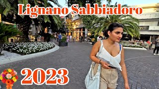 Lignano Sabbiadoro Italy  walking tour August 2023 [upl. by Zitvaa580]