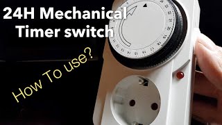 How to use a 24 hours mechanical electric timer switch [upl. by Mazel]