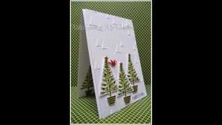 Festival of Trees by Stampin up 10 Quick amp Easy Cards video58 [upl. by Bolitho]