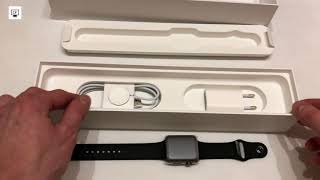 Распаковка Apple Watch Series 3 42mm Space Gray Aluminum [upl. by Kerwon]