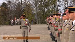 La croix de la valeur militaire pour le Drapeau du 152e Régiment dInfanterie [upl. by Cia]