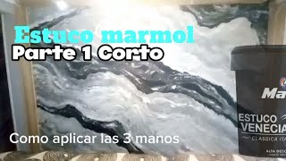 Tutorial Parte 1 Corto Estuco Mármol 4 colores [upl. by Stephine490]