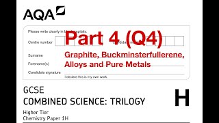 AQA GCSE Combined Science Higher Chemistry Paper 1H June 2021 Part 4 Q4 [upl. by Danyelle]