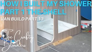 selfbuild campervan crafter sprinter  shower build part 1  van build  13  the crafty blinders [upl. by Hewes438]