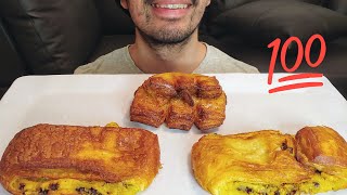 CHOCOLATE AND CUSTARD AND HAZELNUT DELICIOUS 🤤 BREAKFAST PASTRIES DESSERT MUKBANG EATING SHOW [upl. by Latrice829]