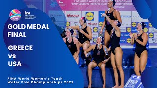 DAY 8 Gold Medal Match  FINA World Womens Youth Water Polo Championships 2022 [upl. by Adlog]