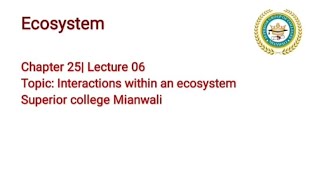 Interactions in Ecosystem  Predation  Mycorrhizae  Grazing  Parasitism [upl. by Christye]