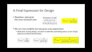 CE 414 Lecture 09 Design of Tension Members Part 1 20240129 [upl. by Eniagrom415]