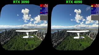 VR Benchmark RTX 3090 vs RTX 4090 with Reverb G2 and FS2020 over New York [upl. by Nason]