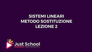 Sistemi lineari metodo di sostituzione [upl. by Sivrep]