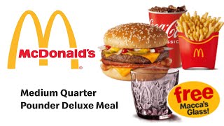 Checkout Basket McDonald’s Quarter Pounder Deluxe Medium Meal with Free McDonald’s Drinking Glass [upl. by Esinahs525]