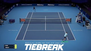 C RUUD vs A RUBLEV ATP Finals 24 Gameplay Tiebreak tiebreak [upl. by Pollock738]