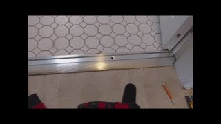 how to install threshold on bathroom doorway [upl. by Acirderf]