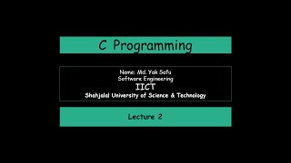 C programming Lecture 2 [upl. by Zeitler]