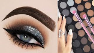 how to rock grey silvery eyeshadow grey eyes makeup look [upl. by Sialac]